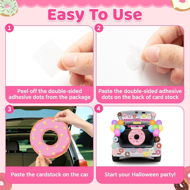 Yewfold Halloween Trunk or Treat Car Decorations,Trunk or Treat Decorations for Car Archway Garage Door Indoor Decor Halloween Party Decorations (Doughnuts) - Image 3